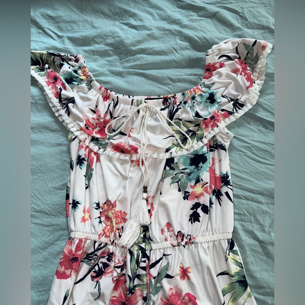 White floral romper